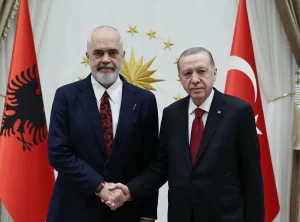 Cumhurbaşkanı Recep Tayyip Erdoğan, Türkiye'ye ziyarette bulunan Arnavutluk Başbakanı Edi