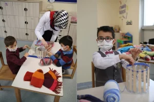 Türkiye Diyanet Vakfı (TDV) Ferda Koleji Anaokulu öğrencileri, İlmek İlmek