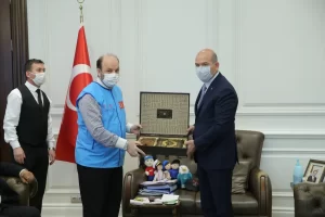 İçişleri Bakanı Süleyman Soylu, Türkiye Diyanet Vakfı tarafından İdlib’de yaptırılan