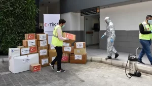 TİKA, Lübnan'a yeni tip koronavirüs (Kovid-19) salgınıyla mücadele kapsamında tıbbi