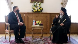 ABD Dışişleri Bakanı Pompeo'nun, Fener Rum Patriği 1. Bartholomeos ile