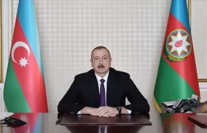 Aliyev, işgal altındaki Madagiz yerleşim birimine Azerbaycan bayrağı dikildiğini açıkladı.