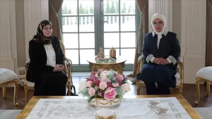 Emine Erdoğan, Türkiye'ye ziyarette bulunan Libya Başbakanı Fayiz es-Serrac'ın eşi