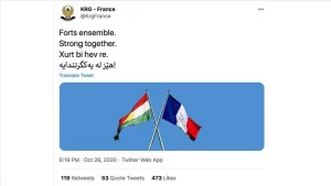 Irak Kürt Bölgesel Yönetimi (IKBY) Fransa Temsilciliği, İslam karşıtı açıklamaları
