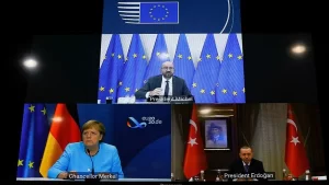Cumhurbaşkanı Recep Tayyip Erdoğan, Almanya Başbakanı Angela Merkel ve Avrupa