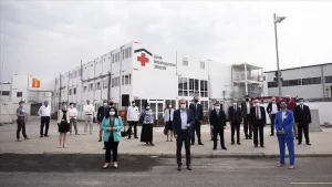 Almanya'nın başkenti Berlin'de yeni tip koronavirüs (Kovid-19) salgını nedeniyle inşa