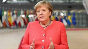 Almanya Başbakanı Angela Merkel'in Suudi Arabistan'ın ev sahipliğinde video konferans