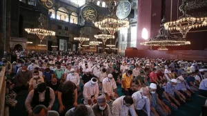 İstanbul Valisi Ali Yerlikaya, Cumhurbaşkanı Recep Tayyip Erdoğan'ın Ayasofya-i Kebir