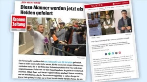 Ülkenin önemli gazetelerinden Kurier, "Viyana terör saldırısının 3 kahramanı" başlıklı