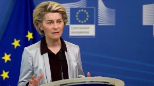 Schengen Forumu'nda konuşan Avrupa Birliği (AB) Komisyonu Başkanı Ursula von