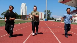 Samsun'da genç paralimpik sporcular Ömer Faruk İlkin güllede, Gürhan Uncuoğlu