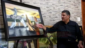 Filistinli ressam Vail Rebi, dünyaca ünlü "Kuğu Gölü" balesinin hikayesinden