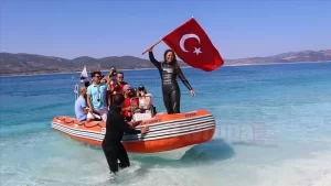 Burdur'un Yeşilova ilçesindeki Salda Gölü'nde geçen yıl tatlı su serbest