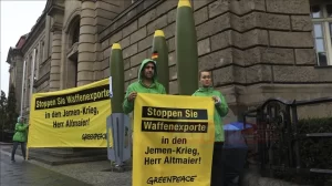 Uluslararası çevre örgütü Greenpeace, Almanya'ya, Suudi Arabistan'a silah ihracatını durdurma