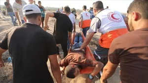 İsrail askerlerinin, abluka altındaki Gazze Şeridi'nde düzenlenen "Büyük Dönüş Yürüyüşü"