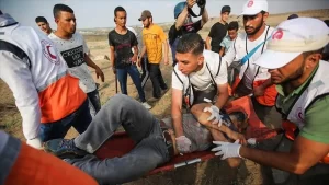 Gazze'deki Sağlık Bakanlığından yapılan yazılı açıklamada, İsrail askerlerinin Gazze'nin doğu