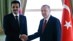 Erdoğan-Al Sani görüşmesi başladı Cumhurbaşkanı Erdoğan, Katar Emiri Şeyh Temim