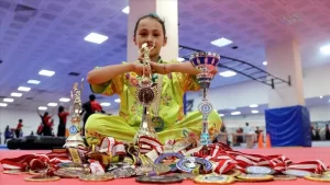 Ankara'da katıldığı Uluslararası Avrasya Balkan Açık Wushu Kung Fu Şampiyonası'nda