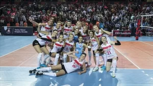 2019 Kadınlar Avrupa Voleybol Şampiyonası A Grubu karşılaşmasında A Milli
