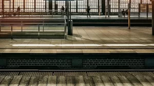Almanya'nın Frankfurt kentinde tren istasyonunda beklerken raylara düşen kişiyi kurtarmak