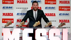 MADRİD Messi 'Altın Ayakkabı' ödülünü aldı   2017-2018 sezonunda 34