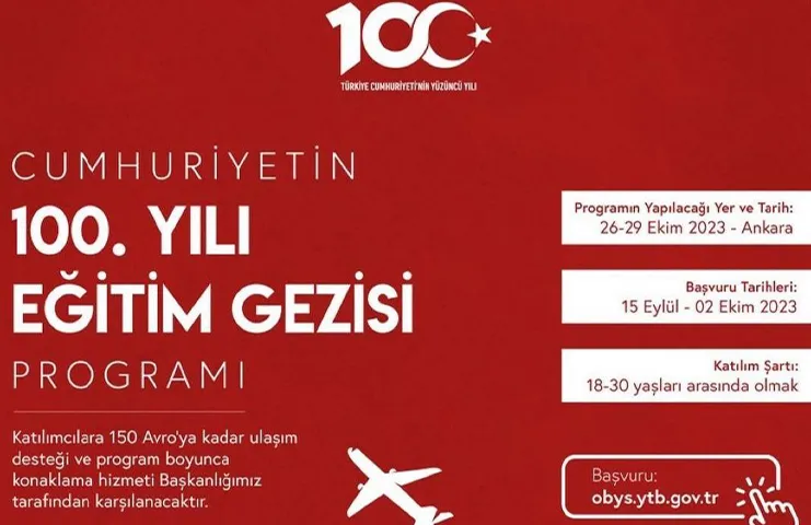 YTB’den Cumhuriyet’in 100. Yılı Eğitim Gezisi Programı