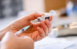 Fransa'nın Annecy kentinde AstraZeneca'nın geliştirdiği yeni tip virüs aşısını olduktan