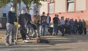 Saarland Eyaleti Völklingen şehrinde Dünya Temizlik Günü kapsamında bir etkinlik