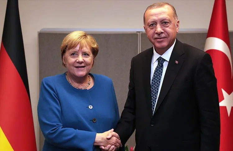 Cumhurbaşkanı Erdoğan, Almanya Başbakanı Merkel ile görüştü