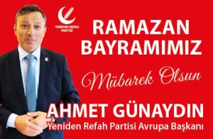 Ramazan Bayramınız mübarek olsun! Bayramın, sevdiklerinizle birlikte sağlık, huzur ve