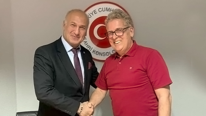 İbn-i Sina Enstitüsü ve WLF heyetinden Türkiye Fahri Konsolosu Dr. Merkleim’e ziyaret