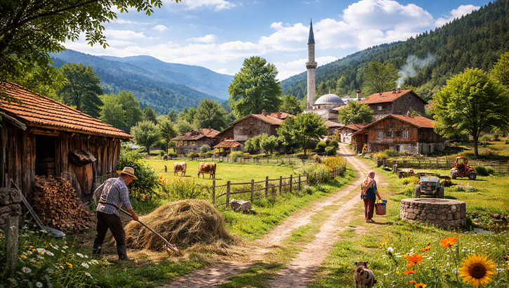 Köy Yaşamı Farklı Yönleriyle Dikkat Çekiyor