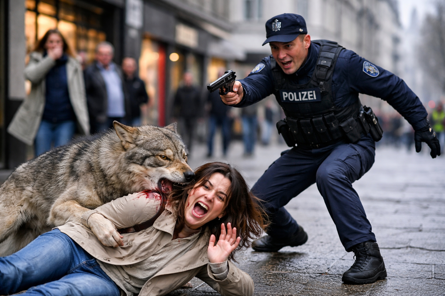 Hamburg’da Şok Olay: Kadın Alışveriş Caddesinde Kurt Saldırısına Uğradı