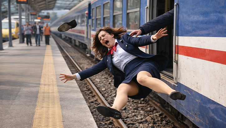 Trende Dehşet: Kadın Görevliyi Vagondan Attı