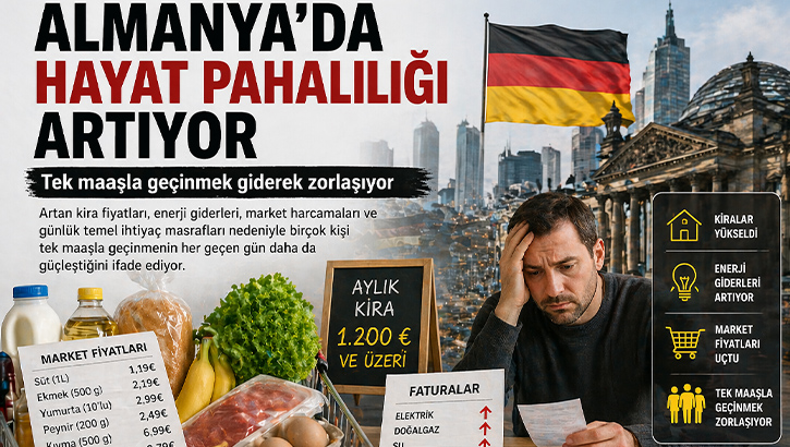 Almanya’da Hayat Pahalılığı Artıyor: Tek Maaşla Geçinmek Giderek Zorlaşıyor