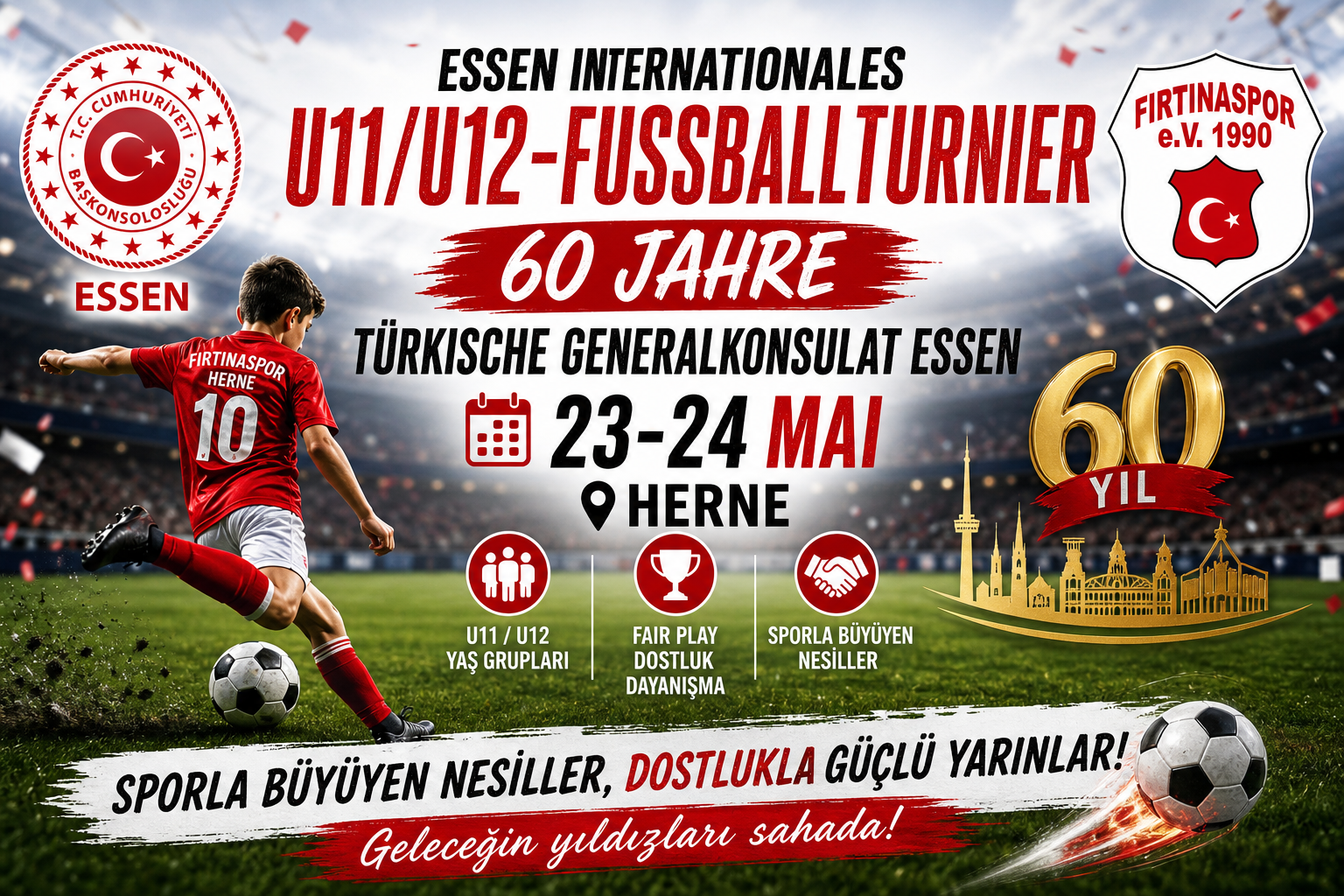Başkonsolos Aydın 60. Yılına Özel Uluslararası Futbol Turnuvası Davet