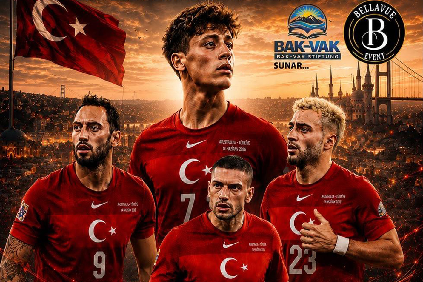 Gelsenkirchen’de milli maç heyecanı: Bellavue Eventcenter’dan dev ekran daveti
