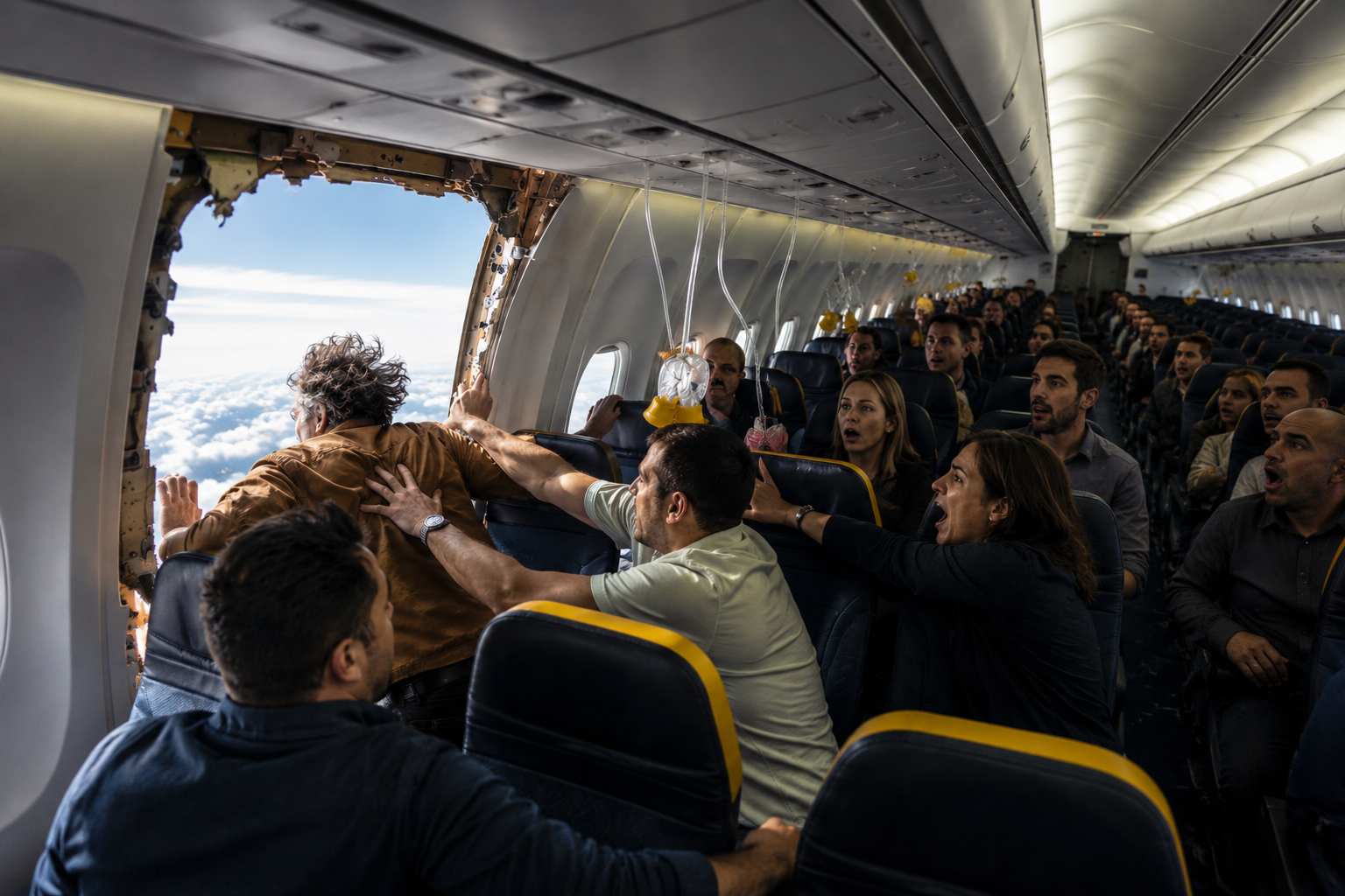Ryanair Uçağında Korku Dolu Anlar: Pencere Yerinden Çıktı, Yolcu Son Anda Kurtarıldı