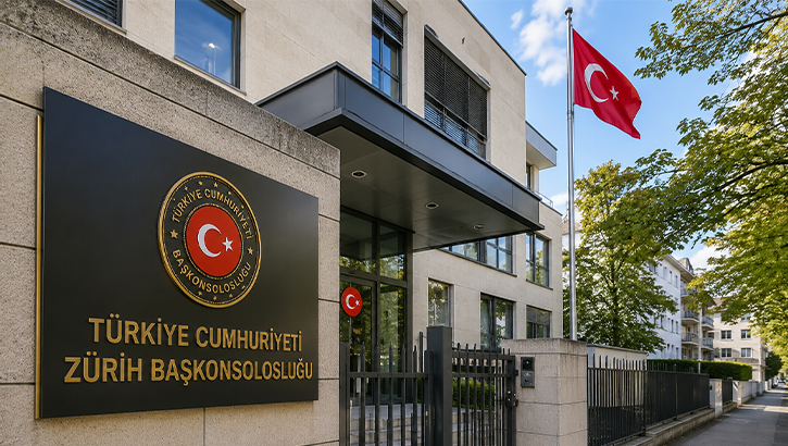 Zürih Başkonsolosluk binasına boyalı Saldırı