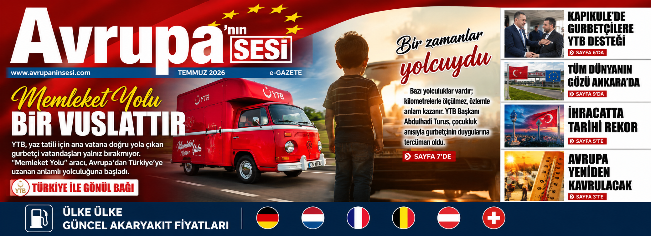Avrupa'nın Sesi Haftalık E-Gazetesi yayında!