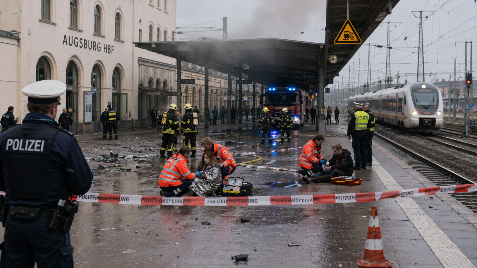 Augsburg’da tren istasyonunda patlama: İstasyon ve peron kapatıldı