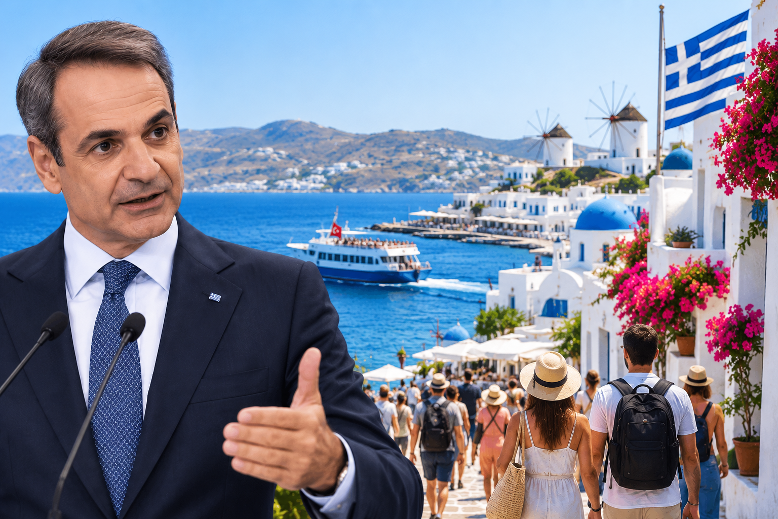 Başbakan Miçotakis’ten Türk turist açıklaması: Ege adalarının ekonomisine büyüyor