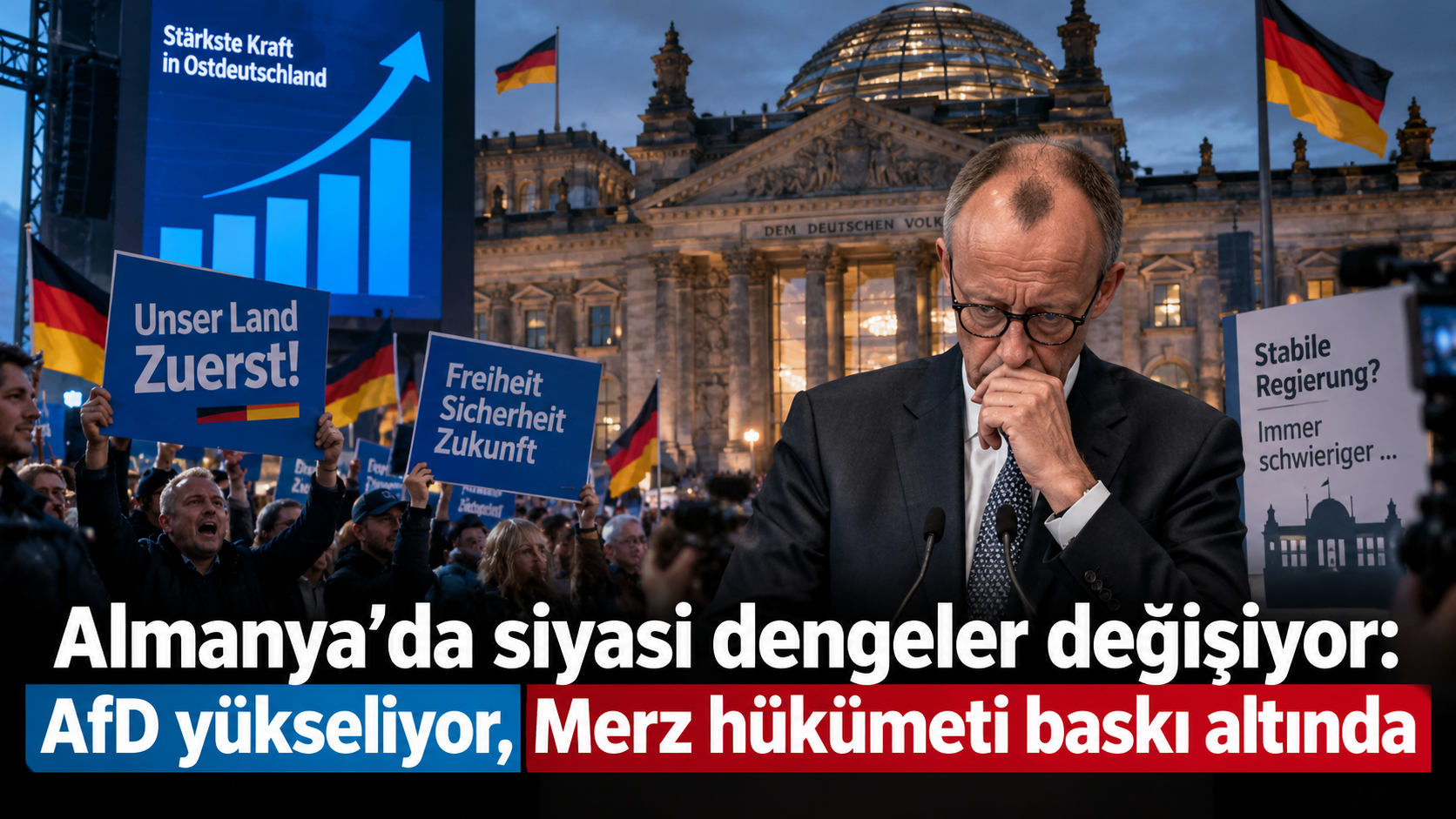 Almanya’da siyasi dengeler değişiyor: AfD yükseliyor, Merz hükümeti baskı altında