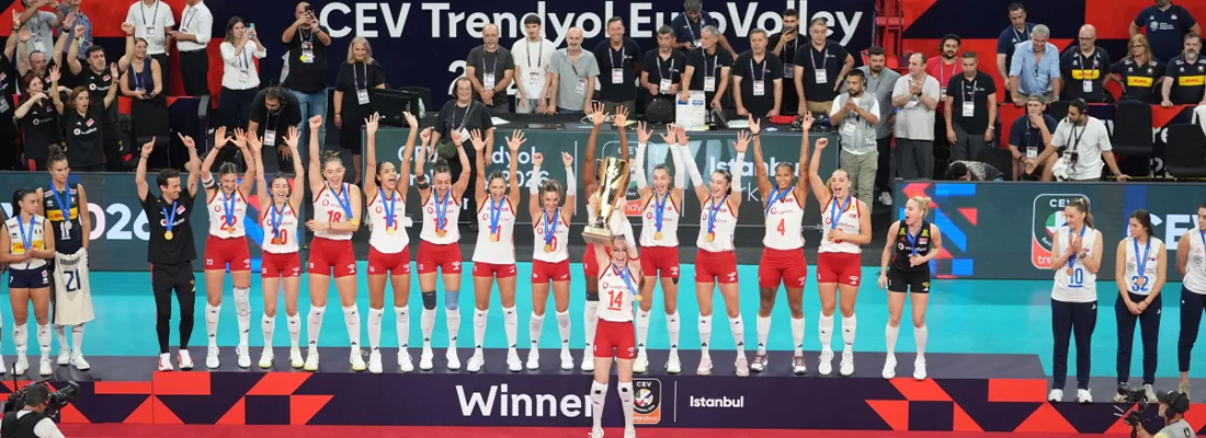 A Milli Kadın Voleybol Takımı, üst üste ikinci kez Avrupa şampiyonu