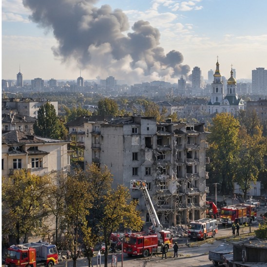 ABD heyetinin ayrılmasının ardından Kiev’e yoğun füze ve drone saldırısı
